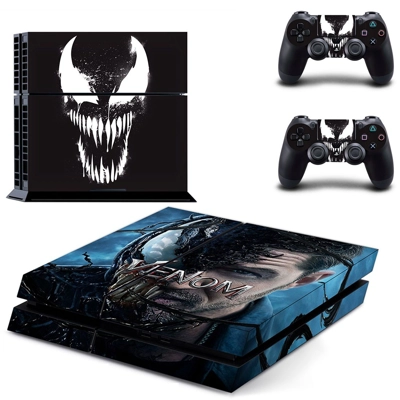 Venom skin sticker for playstation 4 console and two controllers