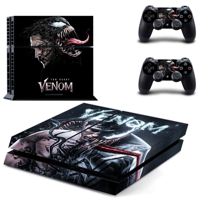 Venom skin sticker for playstation 4 console and two controllers
