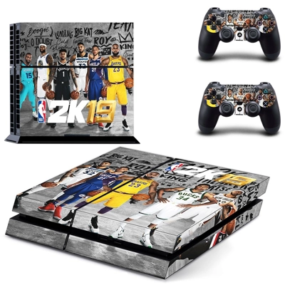 NBA 2K19 skin sticker for playstation 4 console and two co.. NBA 2K19 skin sticker for playstation 4 console and two co..