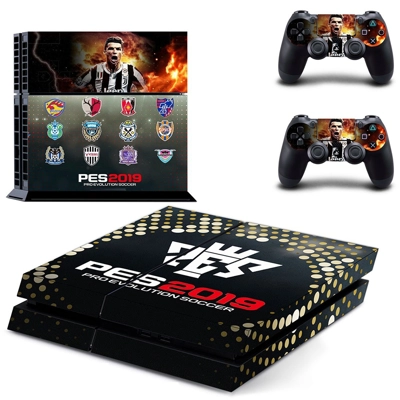 PES 2019 skin sticker for playstation 4 console and two co.. PES 2019 skin sticker for playstation 4 console and two co..