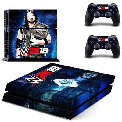 WWE 2K19 skin sticker for playstation 4 console and two co.. WWE 2K19 skin sticker for playstation 4 console and two co..