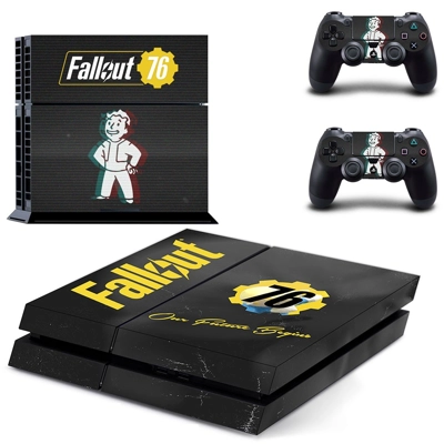 Fallout 76 skin sticker for playstation 4 console and two .. Fallout 76 skin sticker for playstation 4 console and two ..