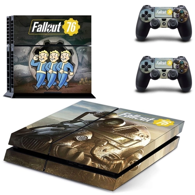 Fallout 76 skin sticker for playstation 4 console and two controllers