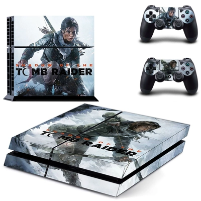 Tomb Raider skin sticker for playstation 4 console and two.. Tomb Raider skin sticker for playstation 4 console and two..