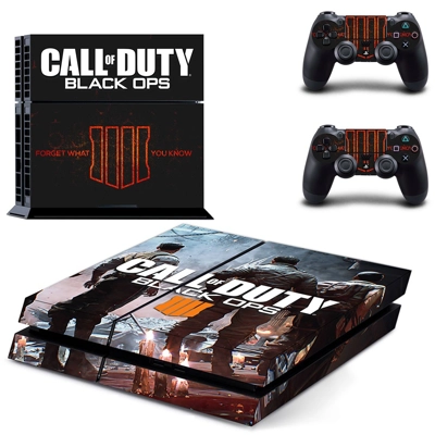 Call of duty black ops 4 skin sticker for playstation 4 console and two controllers