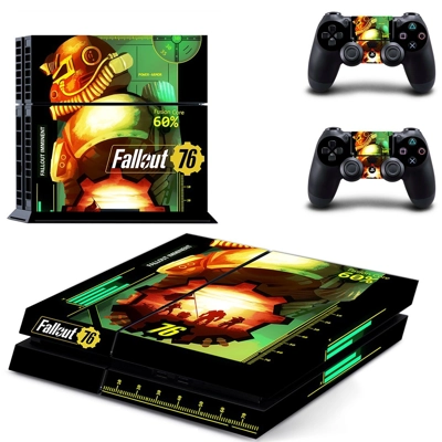 Fallout 76 skin sticker for playstation 4 console and two ..