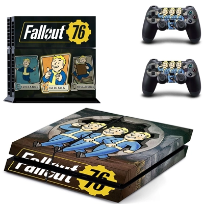 Fallout 76 skin sticker for playstation 4 console and two controllers