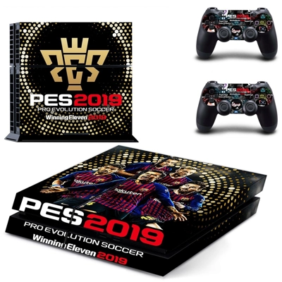 PES 2019 skin sticker for playstation 4 console and two co.. PES 2019 skin sticker for playstation 4 console and two co..