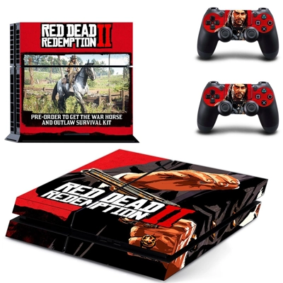 Red Dead Redemption 2 skin sticker for playstation 4 conso..