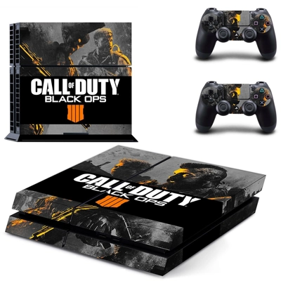 Call of duty black ops 4 skin sticker for playstation 4 console and two controllers