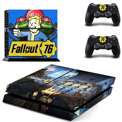 Fallout 76 skin sticker for playstation 4 console and two ..