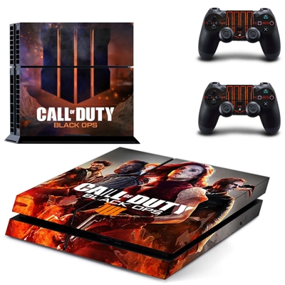 Call of duty black ops 4 skin sticker for playstation 4 console and two controllers