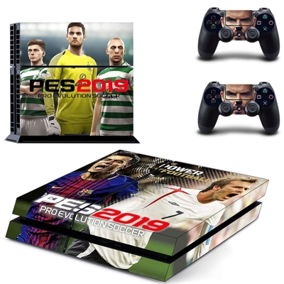 PES 2019 skin sticker for playstation 4 console and two co.. PES 2019 skin sticker for playstation 4 console and two co..