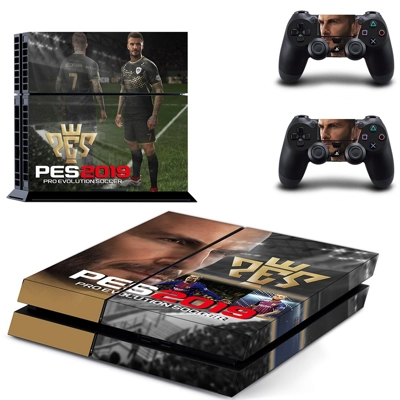 PES 2019 skin sticker for playstation 4 console and two controllers