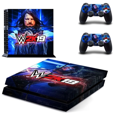 WWE 2K19 skin sticker for playstation 4 console and two co.. WWE 2K19 skin sticker for playstation 4 console and two co..