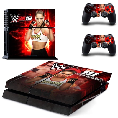WWE 2K19 skin sticker for playstation 4 console and two controllers