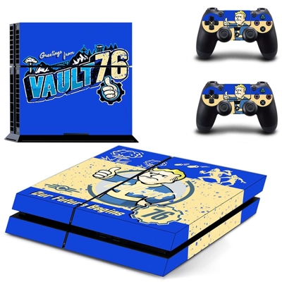 Fallout 76 skin sticker for playstation 4 console and two controllers