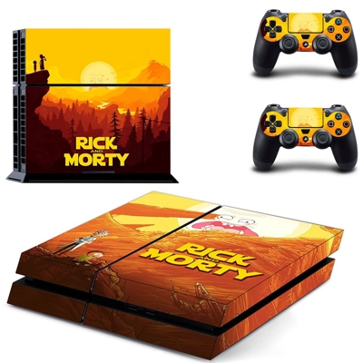 Rick and Morty skin sticker for playstation 4 console and .. Rick and Morty skin sticker for playstation 4 console and ..