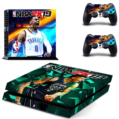 NBA 2K19 skin sticker for playstation 4 console and two controllers
