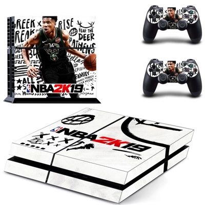 NBA 2K19 skin sticker for playstation 4 console and two controllers