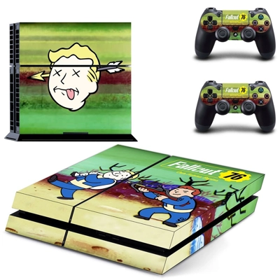 Fallout 76 skin sticker for playstation 4 console and two controllers