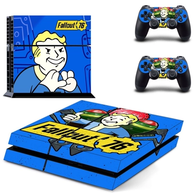 Fallout 76 skin sticker for playstation 4 console and two controllers