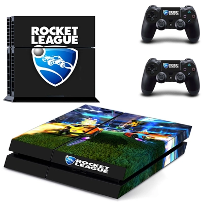Rocket League skin sticker for playstation 4 console and two controllers
