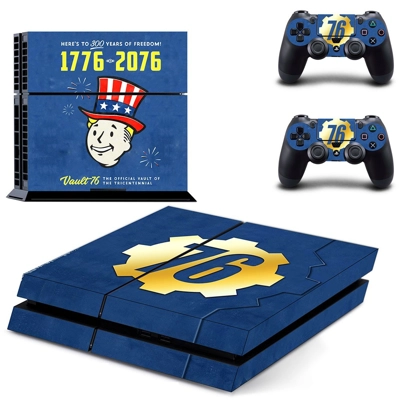 Fallout 76 skin sticker for playstation 4 console and two ..
