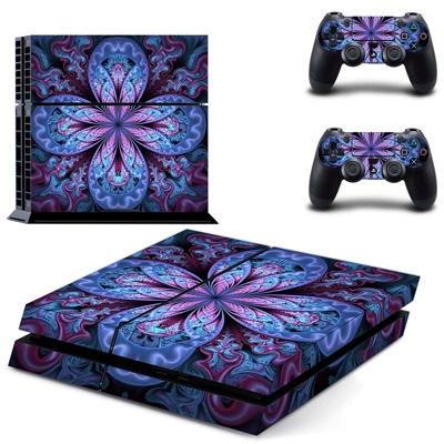 Floral Leaf skin sticker for playstation 4 console and two..