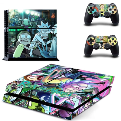 Rick and Morty skin sticker for playstation 4 console and .. Rick and Morty skin sticker for playstation 4 console and ..