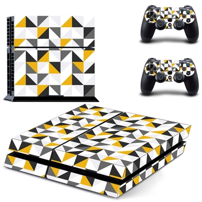 Traingle wallpaper skin sticker for playstation 4 console and two controllers