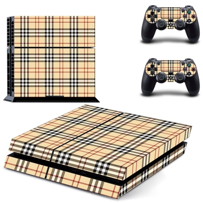 Tartan skin sticker for playstation 4 console and two cont.. Tartan skin sticker for playstation 4 console and two cont..