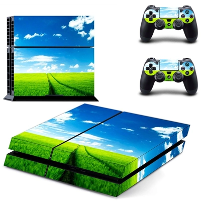 Natural wallpaper skin sticker for playstation 4 console and two controllers