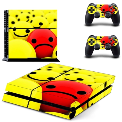 Emoji skin sticker for playstation 4 console and two controllers