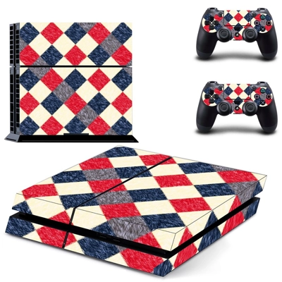 Tiles floor skin sticker for playstation 4 console and two controllers