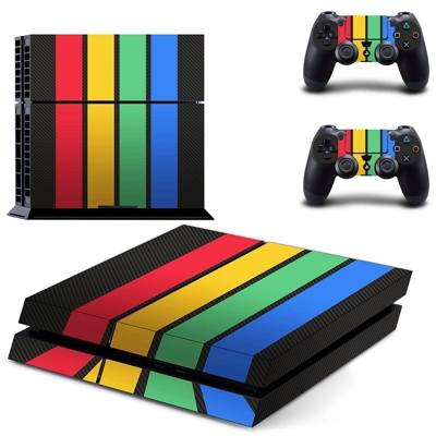 Colorful Columns skin sticker for playstation 4 console and two controllers