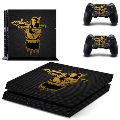 Mona lisa with bazooka skin sticker for playstation 4 cons.. Mona lisa with bazooka skin sticker for playstation 4 cons..