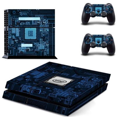 Motherboard skin sticker for playstation 4 console and two controllers