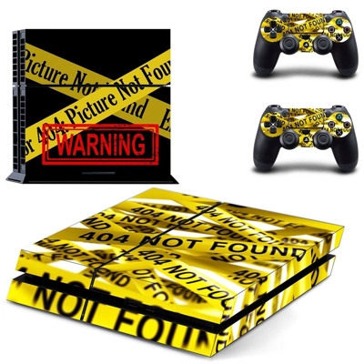 Disconnected skin sticker for playstation 4 console and two controllers