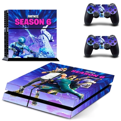 Fortnite skin sticker for playstation 4 console and two controllers