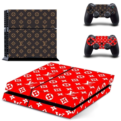 Supreme skin sticker for playstation 4 console and two con.. Supreme skin sticker for playstation 4 console and two con..