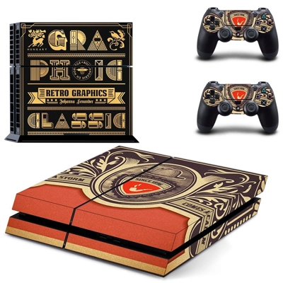 Retro Graphics skin sticker for playstation 4 console and two controllers