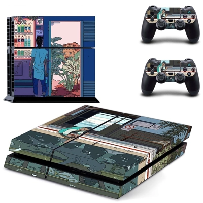 Street Fighter skin sticker for playstation 4 console and two controllers