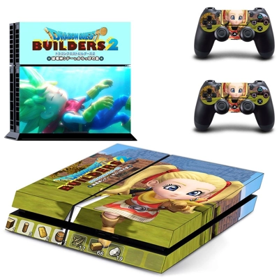 Dragon Quest Builders skin sticker for playstation 4 console and two controllers
