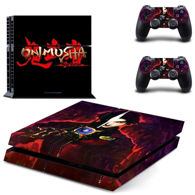 Onimusha skin sticker for playstation 4 console and two co..