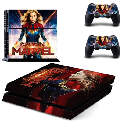 Supergirl skin sticker for playstation 4 console and two controllers