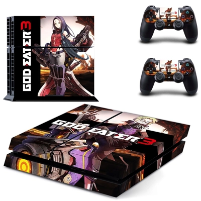 God Eater 3 skin sticker for playstation 4 console and two controllers