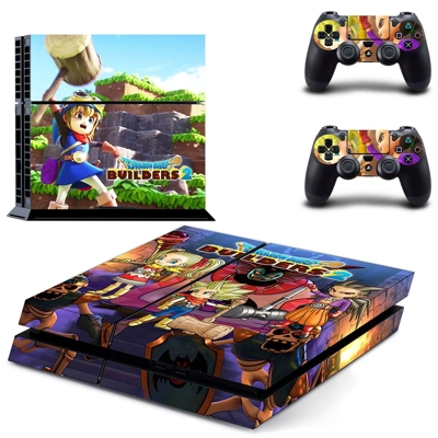 Dragon Quest Builders skin sticker for playstation 4 console and two controllers