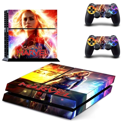 Supergirl skin sticker for playstation 4 console and two controllers