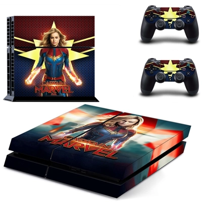 Supergirl skin sticker for playstation 4 console and two controllers